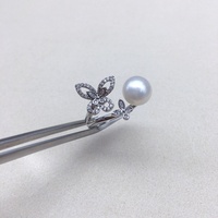 Bague en perle d'eau douce naturelle SHDIYAYUN, design exquis en forme de papillon, ouverture réglable, bijoux en perles, vente en gros
