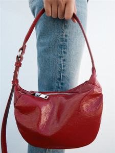 Borsa a tracolla in pelle sintetica di nuovo stile alla moda da <span class=keywords><strong>donna</strong></span> <span class=keywords><strong>Minimal</strong></span> Design coreano borsa alla moda accessorio femminile con borse Hobo increspate - Product Image 5