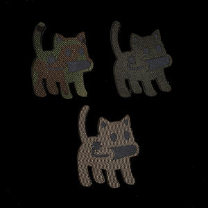 Écussons tactiques de moralité de découpe laser bombe lumineuse chat infrarouge réfléchissant crochet boucle Badge pour sac à dos extérieur chapeaux vêtements - Product Image 2