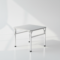 Table à manger pliable en acier inoxydable, gain de place, 4 places, réglable, style moderne, pour appartement, hôtel, cuisine et salon