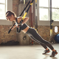 Freeman - Vente Flash : Équipement de Gymnastique, Machines de Fitness, Entraînement de Force, Ceinture d'Entraînement TRX (Ensemble) avec Bandes de Résistance