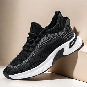 Chaussures décontractées d'été pour hommes en maille, légères, rehaussantes, pour sports de plein air, avec talon compensé invisible - Product Image 3
