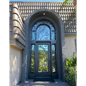 Puertas arqueadas de hierro forjado para puerta de entrada frontal de hierro forjado antiguo para decoración del hogar - Product Image 1