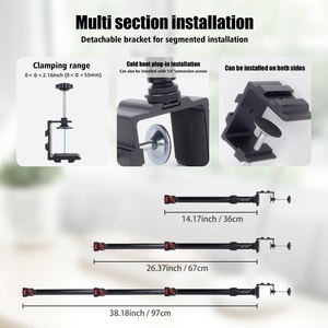 Support de fixation réglable à trois volets, robuste et léger, avec rotation à 360° pour appareil photo reflex numérique, téléphone, micro, anneau lumineux, studio - Product Image 5