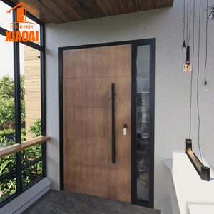 Porte d'Ingresso di Lusso <span class=keywords><strong>in</strong></span> Legno Massello Stile Americano con <span class=keywords><strong>Vetro</strong></span>, Moderne per Esterni e Interni di Case Contemporanee - Product Image 2