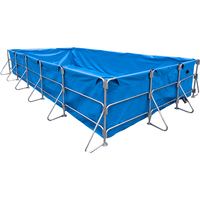 3*1.5 * 1mPiscine polyvalente en tissu PVC avec structure galvanisée à chaud de haute qualité Garantie 1 an pour l'aquaculture