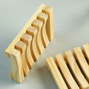 Creative Wooden Soap Dish Holder with Drain Design for Bathroom or Hotel, Custom Logo Promotional <b>Gift</b> - Product Image 3