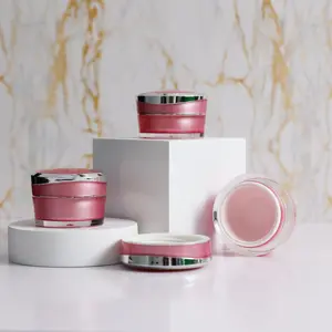 30g 50g Luxury Fancy Shape Dual Wall Cosmetic Skin Care Plastic Facial Cream Acrylic Jars With Lids