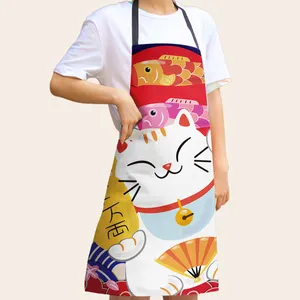 Wholesale sublimation customized Polyester fabric Apron with logo custom custom apron logo Waterproof function