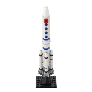 GoldMoc Chang Zhengロケットスペースシャトルロケットモデルビルディングブロックセット子供用教育玩具スペースシャトル