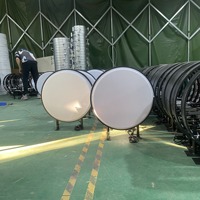 Boîte à lumière en acrylique personnalisée pour publicité LED pour extérieur d'affaires enseigne pliable d'affichage de magasin style cercle circulaire
