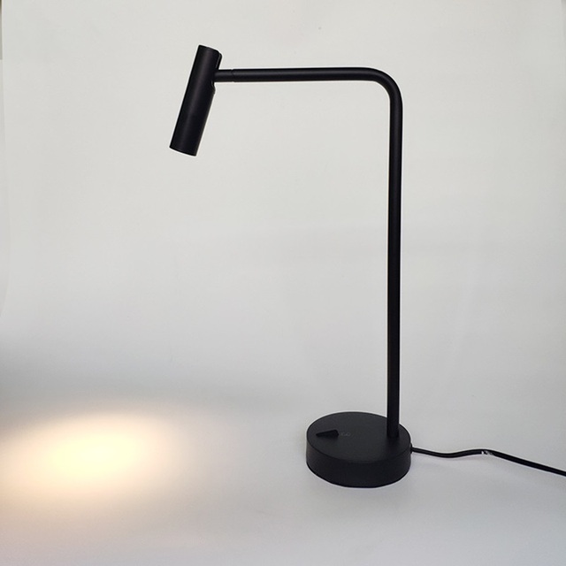 Modern Hotel Nordic European Desk Reading Table Lamp Electric Black/White LED Energy Saving Iron Design 2-Year Warranty for