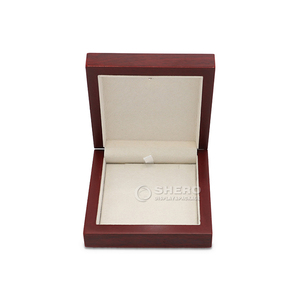High‑End Flip‑Open Wood Packing Box Square MDF Structure Soft Flock Interior OEM ODM Service For Global <b>Jewelry</b> Shop - Product Image 5