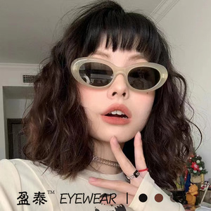 Yingtai Eyewear Cat Eye Sunglasses UV400 PC Frame Women <b>Small</b> Frame Light <b>Weight</b> Fashion Sun Glasses - Product Image 1