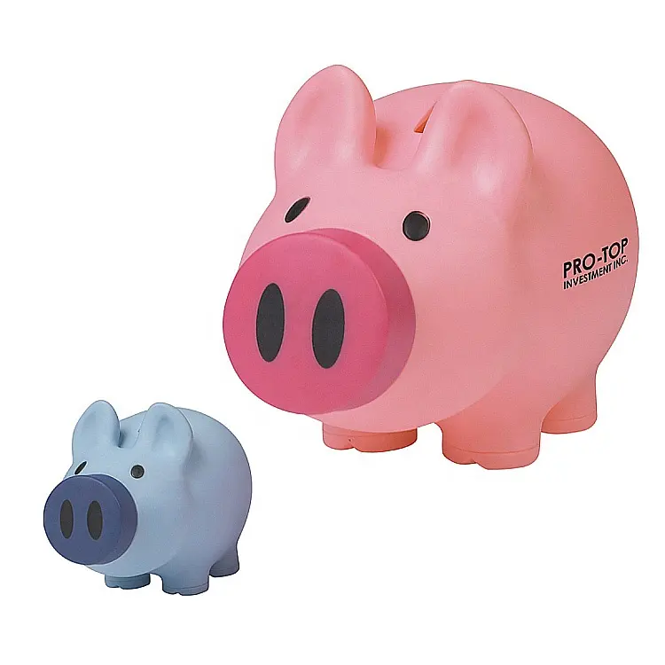 Wholesale Promotional Custom Baby Safe Plastic PVC Pig Shape Piggy Bank Money Boxes