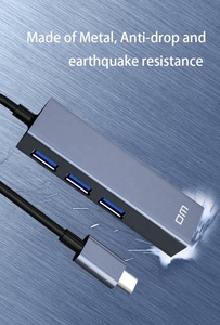 <span class=keywords><strong>Mini</strong></span> Hub Ethernet USB 2.0 de 3 Puertos DM con RJ45, Certificación ROHS, Construcción Metálica CHB002 en Stock - Product Image 6