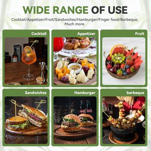 Bán buôn trang trí xiên cho món khai vị Đồ Uống-tre với quả bóng vàng - Product Image 6