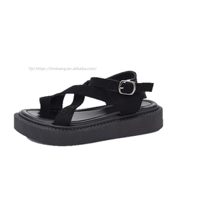 Women Thick-soled Toe-Loop Beach <b>Sandals</b> Summer New Cross Strap Large Platform <b>Sandals</b> - Product Image 5
