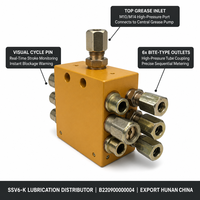Suku Cadang Truk Pompa Beton Sany SSV6-K Distributor B220900000004, Katup Pelumasan Progresif 6 Lubang Pabrik Cina