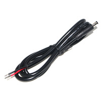 DC-Stromkabel 5,5mm *2,1mm/ 5,5*2,5mm Hohlstecker auf Abisoliertes und Verzinntes DC-Kabel Geeignet für CCTV
