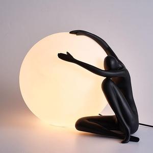 Postmodern Living Room Hotel Art Deco Decoration Red Blue Black LED <strong>Lighting</strong> <strong>Table</strong> Lamp - Product Image 1