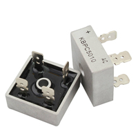 Puente Rectificador Cuadrado KBPC5010 50A 1000V, Puente de Carga, Puente Plano de Cuatro Pines con Conexión Directa