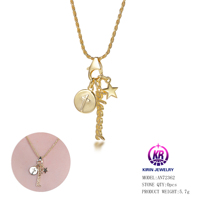 Collier à breloques pour femme en argent sterling 925 Kirin, forme étoile, plaqué or, chaîne à maillons, breloques à clipser DIY pour le quotidien