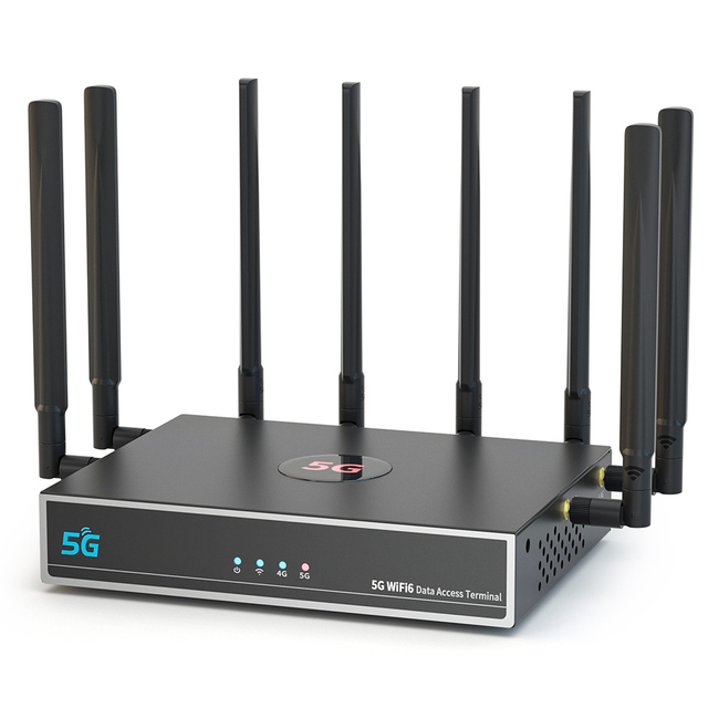 Unlock 5G WiFi 6 AX1800 Indoor Wireless CPE Router Gigabit Network Qual Comm X62 5G 4G LTE Cat16 Modem External Antenna