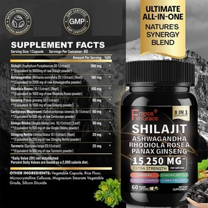 Meilleur Shilajit : 60 capsules de suppléments pour adultes, favorisant l'apport nutritionnel, capsules de Shilajit à base de plantes - Product Image 4