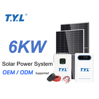 Système solaire hybride T.Y.L 6 kVA 5 kW pour la maison avec onduleur hybride et batterie au lithium 51,2 V
