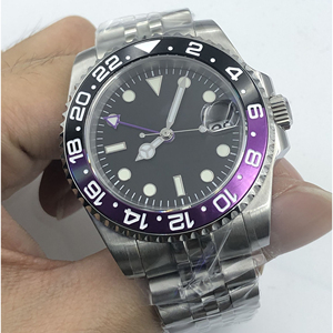 Reloj Mecánico de Lujo para Hombre con Función GMT Práctica, Resistente al Agua, Movimiento NH34, Esfera con Números Arábigos, Estilo Moderno - Product Image 6