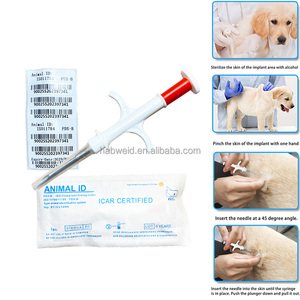 Micropuce pour animaux de compagnie 2.12x12mm / 1.4x8mm / 1.25x7mm avec seringue pour chien <span class=keywords><strong>chat</strong></span> Buffalo vache <span class=keywords><strong>puce</strong></span> EM4305 134.2khz FDX-B vétérinaire cheval - Product Image 3