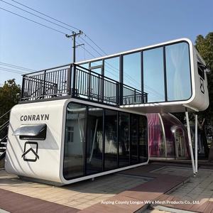 Casa Mobile in Acciaio a Forma di Capsula Spaziale per Aree Turistiche e Campeggi, Design a Silo di Mela con Supporti per Uscite - Product Image 3