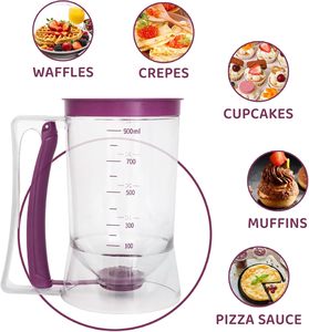 Distributeur de pâte à crêpes – Indispensable en cuisine – Distributeur de pâte à crêpes avec étiquette de mesure – Versement facile – Fournitures de pâtisserie - Product Image 1