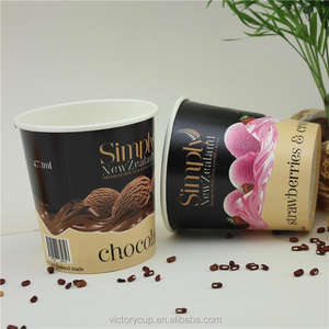 Tasses à paroi unique de qualité alimentaire de 470ml couvercles feuille d'or estampage gaufrage logo matériaux recyclés pour yaourt nouilles biscuits crème glacée - Product Image 6