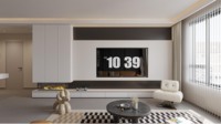Ensemble de meubles de salon de luxe YK pour hôtel et villa, meubles en bois en forme de L, meilleurs designs de meubles TV
