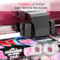 Printer UV DTF Industri 24" I3200 Head Cup Wrap Transfers Roll to Roll UV DTF Sticker Printing Eksklusif Pink Langsung dari Pabrik