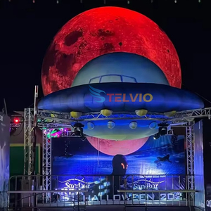 Soucoupe volante gonflable, vaisseau spatial gonflable, ballon gonflable OVNI planète lune avec lumière LED pour la décoration ou la publicité - Product Image 1