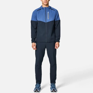 Vêtements de sport pour hommes, ensemble veste coupe-vent et pantalon, <span class=keywords><strong>tenue</strong></span> extensible imperméable pour hommes - Product Image 1