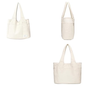 Sac fourre-tout en toile de coton grande capacité multi-poches, robuste et réutilisable, sac à bandoulière pour le travail, les courses et le quotidien, OEM ODM - Product Image 5