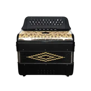 SEASOUND OEM 34 Buttons 12 Bass 6 Registers Black Matt Accordion Instrument Gold Grill Black Buttons Acordeon JB3412E