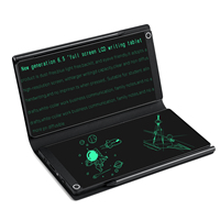 Tablette de dessin numérique réutilisable et effaçable, double écran 6,5 pouces, magnétique, autocollante, en plastique, alimentée par batterie, personnalisable