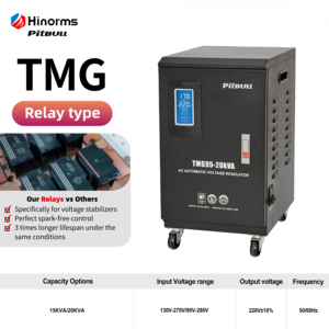 איכות גבוהה tmg 15kva קיר רכוב מתח אוטומטי סוג ממסר pitבול שלב יחיד מייצב עבור מרכך אוויר