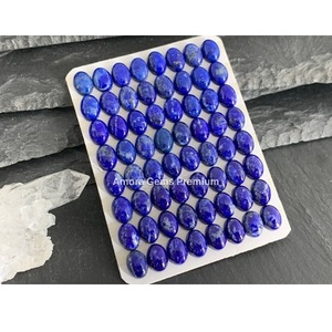 6x8mm Lapis Lazuli Calibré Ovale Cabochon Pierres Précieuses En Vrac Pour La Fabrication De Bijoux Faits À La Main Et Conception Personnalisée - Product Image 6