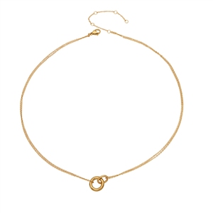 Collier en acier inoxydable étanche plaqué or 18 carats PVD, pendentif rond géométrique, collier tendance pour femmes - Product Image 5