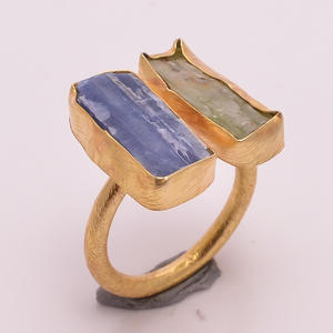 แหวนพลอยอเมทิสต์ทองเหลืองชุบทองคุณภาพสูงเครื่องประดับชุบทองเวอร์เมอิลเครื่องประดับทองเหลืองโบราณ - Product Image 6