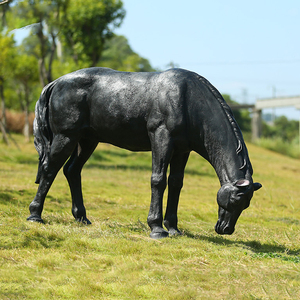 Grande Statue de cheval en Bronze, grande taille, déco de parc, Sculpture de famille, fibre de verre, résine - Product Image 5