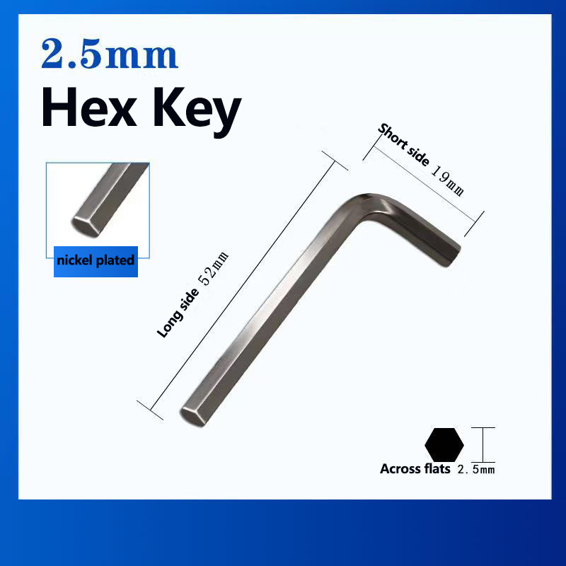 H2.5x19x52 ชุบนิกเกิล