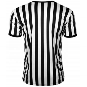 Camiseta de árbitro de rayas blancas y negras para hombre, camiseta de árbitro de fútbol oficial con cuello en V, camisetas de árbitro para fútbol, baloncesto, deporte - Product Image 2