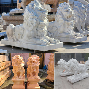 الأكثر مبيعًا تصميم حديث بالحجم الطبيعي تمثال فيل رخامي أبيض ديكور منزلي خارجي نحت حجر - Product Image 5